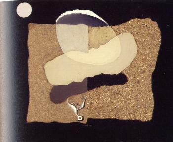 Salvador Dali : Big Thumb,Beach,Moon,and Decaying Bird